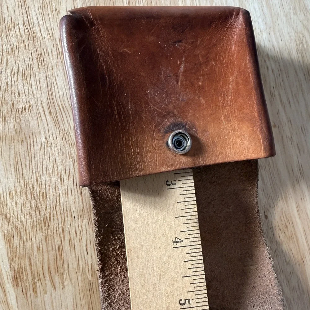 Motorola Razr Flip Phone Money Clip Holder Hand Made Leather Button Snap